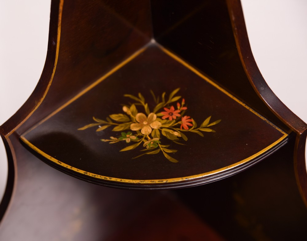 Stunning hand painted bowfronted corner display cabinet View X