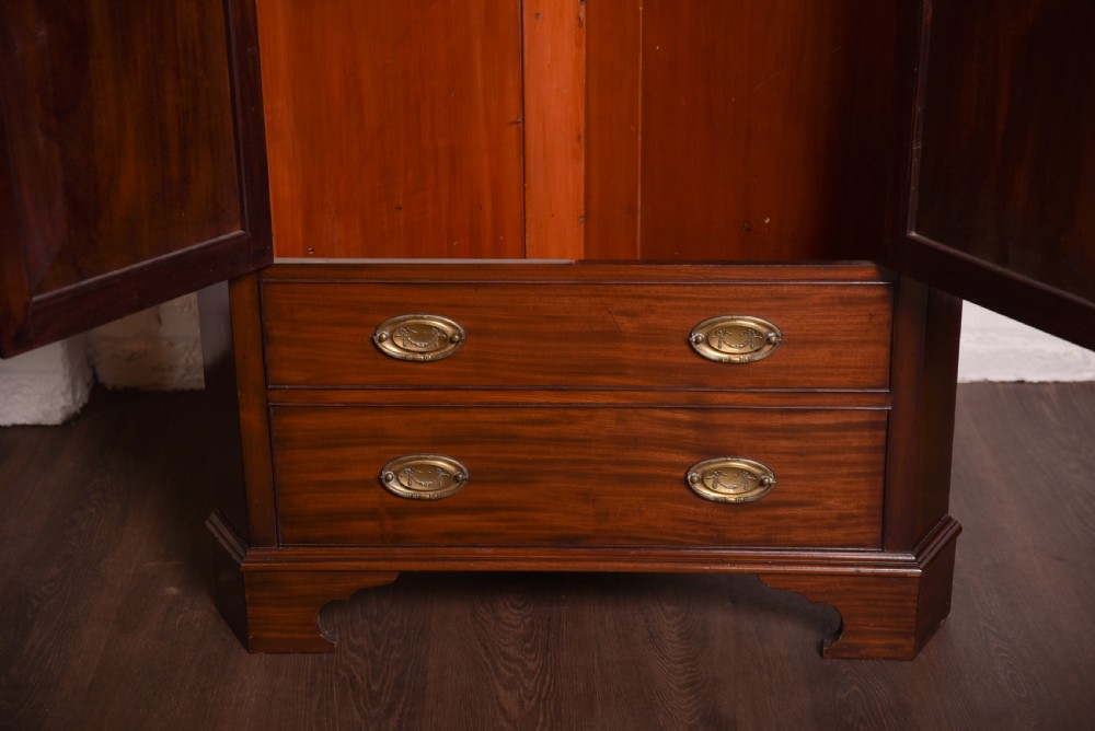 Stunning Quality Mahogany Corner hall wardrobe View V