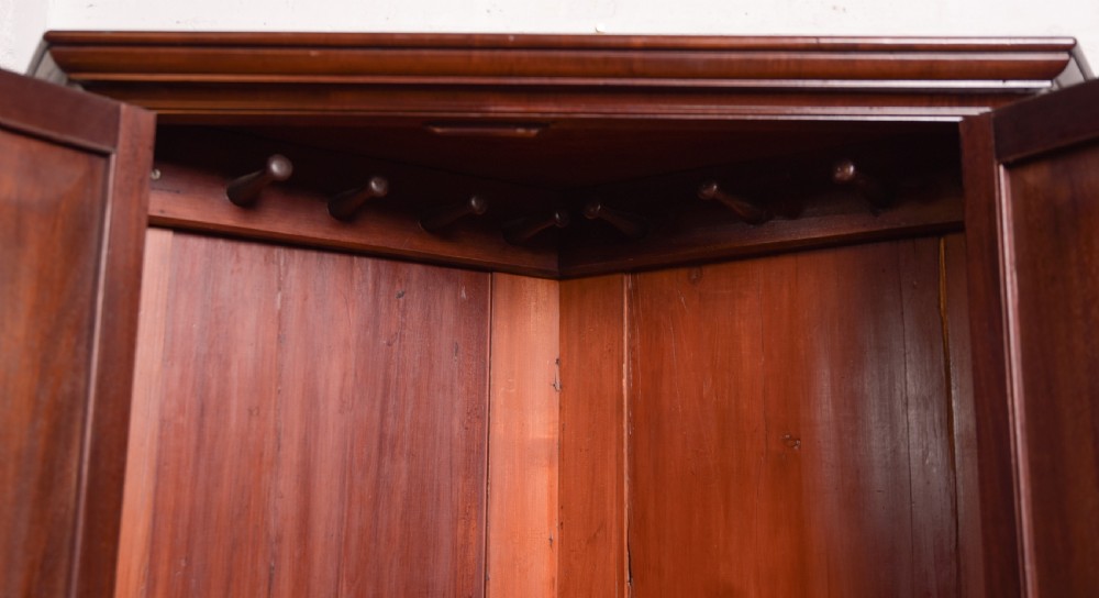 Stunning Quality Mahogany Corner hall wardrobe View VIII