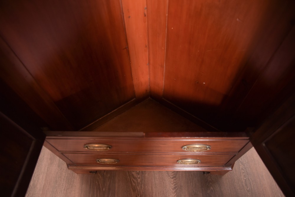 Stunning Quality Mahogany Corner hall wardrobe View IX