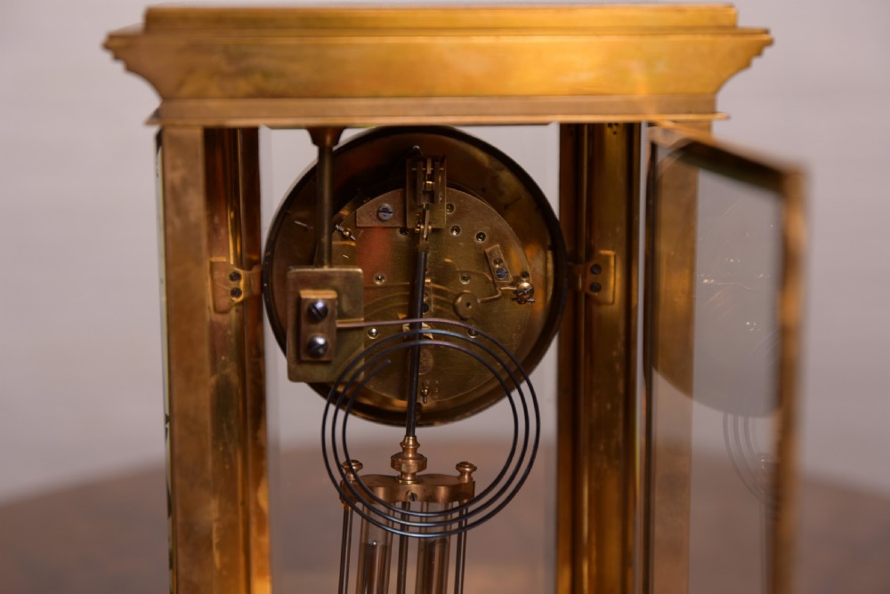 19th Century French Four glass mantle clock View IX
