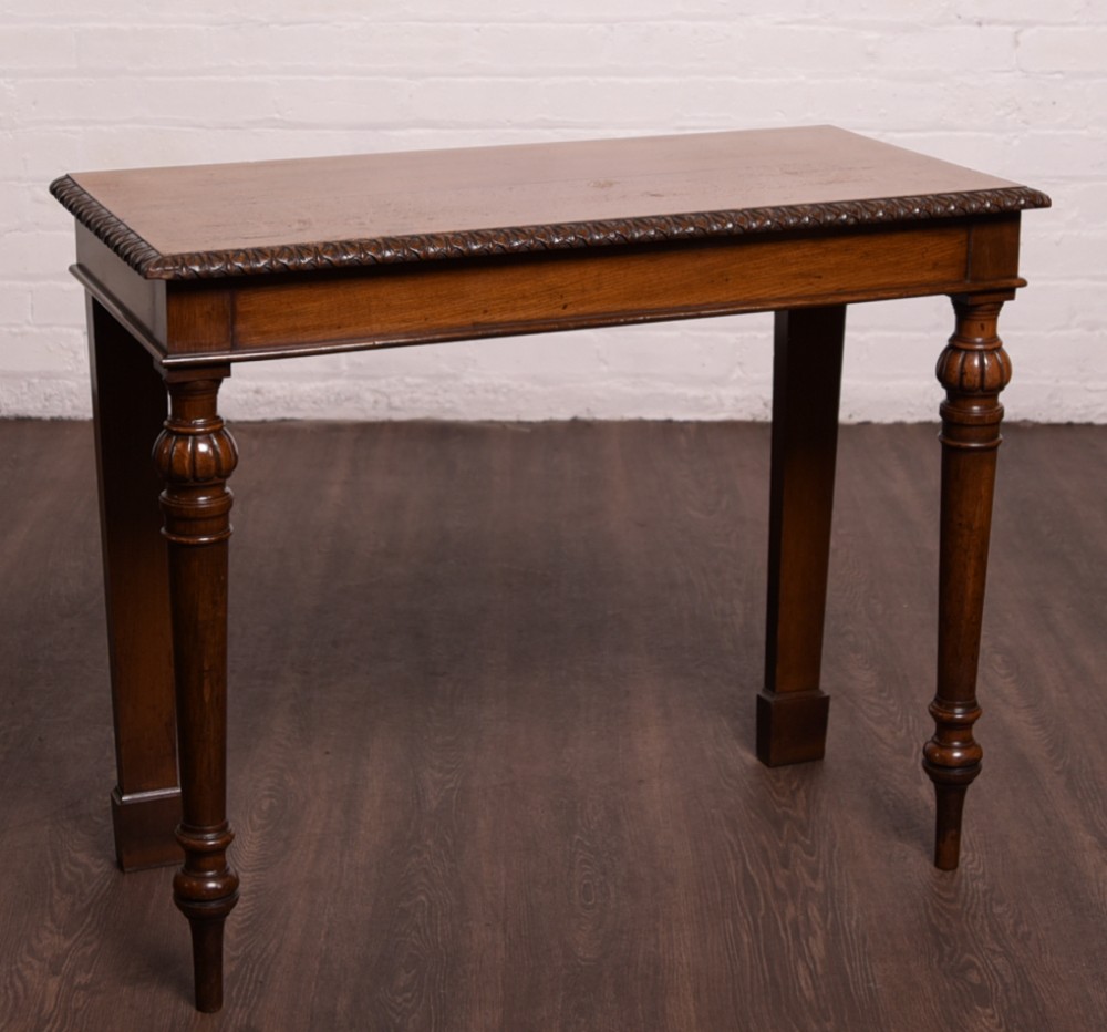 Victorian Carved oak hall console table 