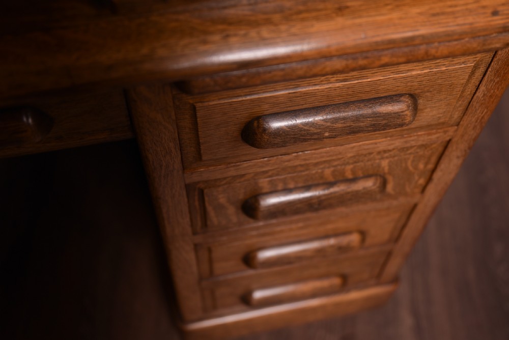 Quality oak s type roll top desk View IV