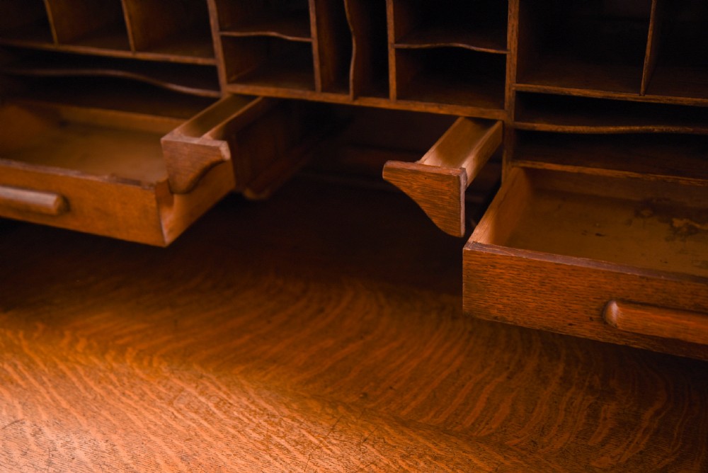 Quality oak s type roll top desk View XXI