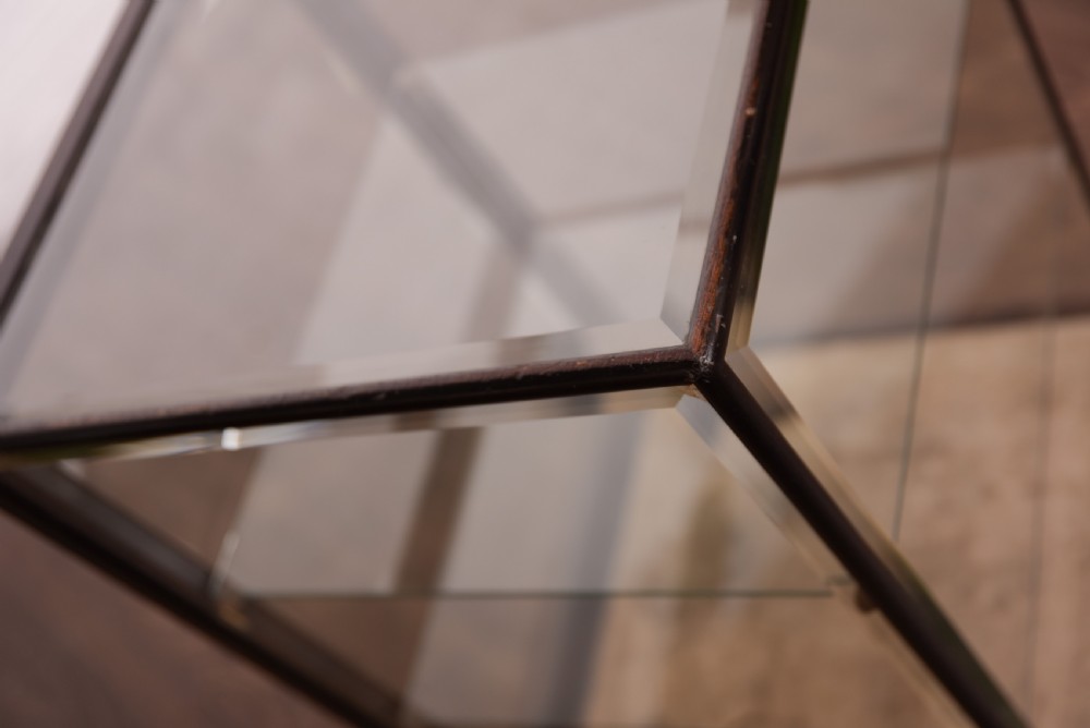 Victorian Ebonised Shop display cabinet  View V