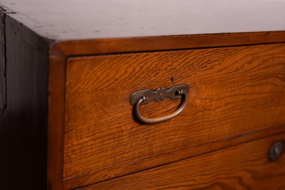 19th Century Japanese Elm Tansu Chest of Drawers View III