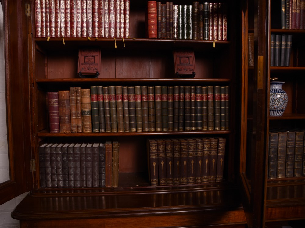 Exceptional Mahogany 3 door Victorian bookcase  View V