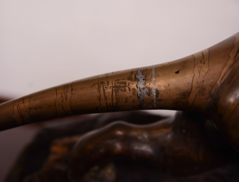 Outstanding 19th Century Signed Japanese Bronze tiger  View IV