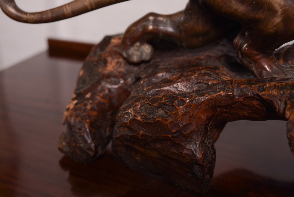 Outstanding 19th Century Signed Japanese Bronze tiger  View VI
