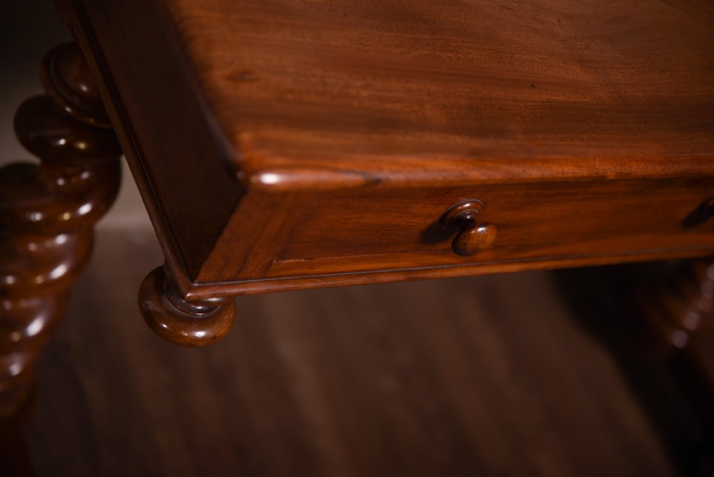 Stunning Victorian Mahogany Barley twist side table  View II