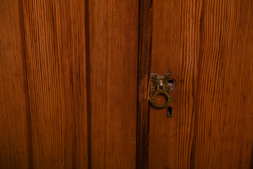 Scottish pitch pine 2 door wardrobe  View III