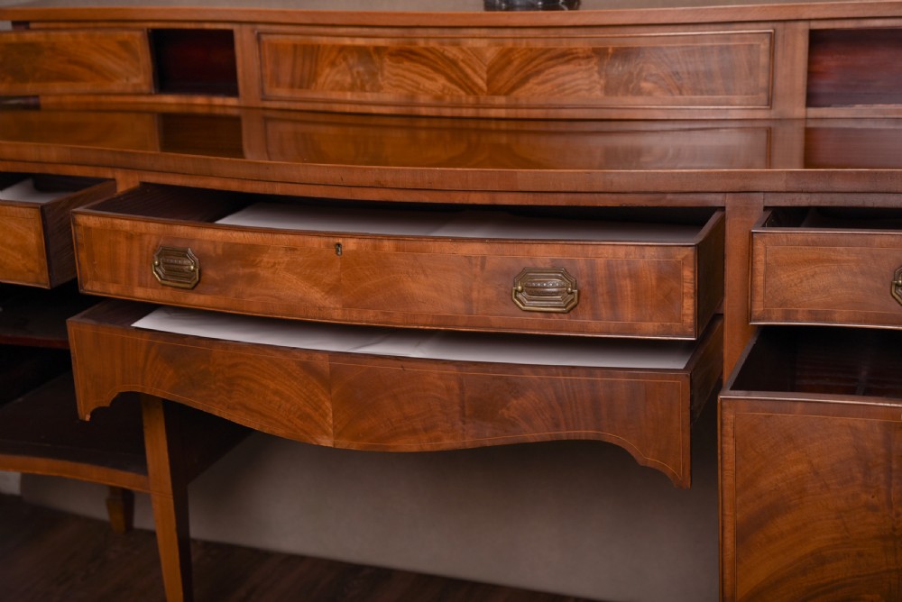 Stunning 19th Century serpentine Mahogany Sideboard   View XVI