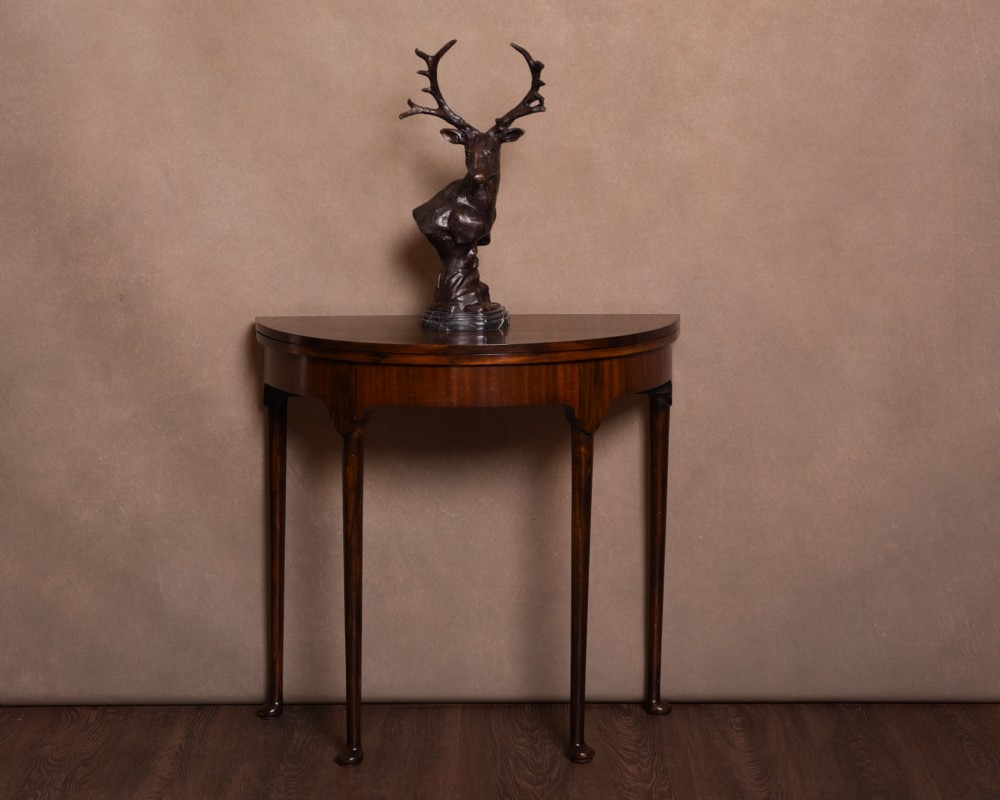 Edwardian Mahogany fold over card table 