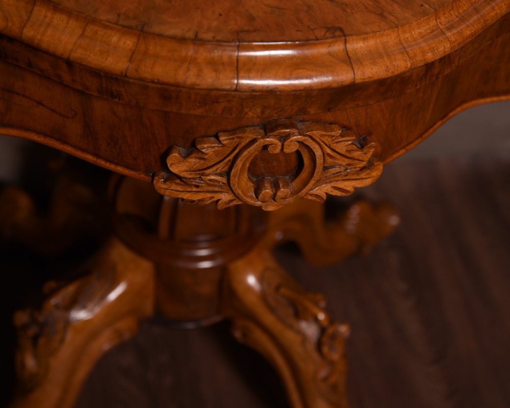 Stunning Victorian Burr Walnut Card Table View II