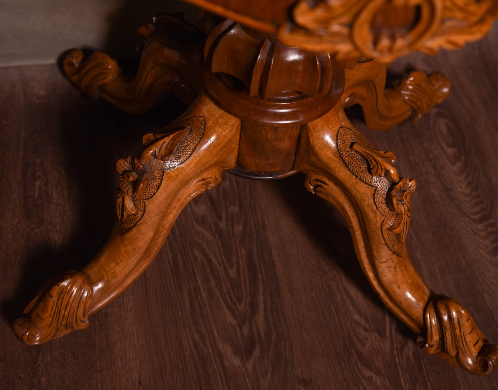 Stunning Victorian Burr Walnut Card Table View III