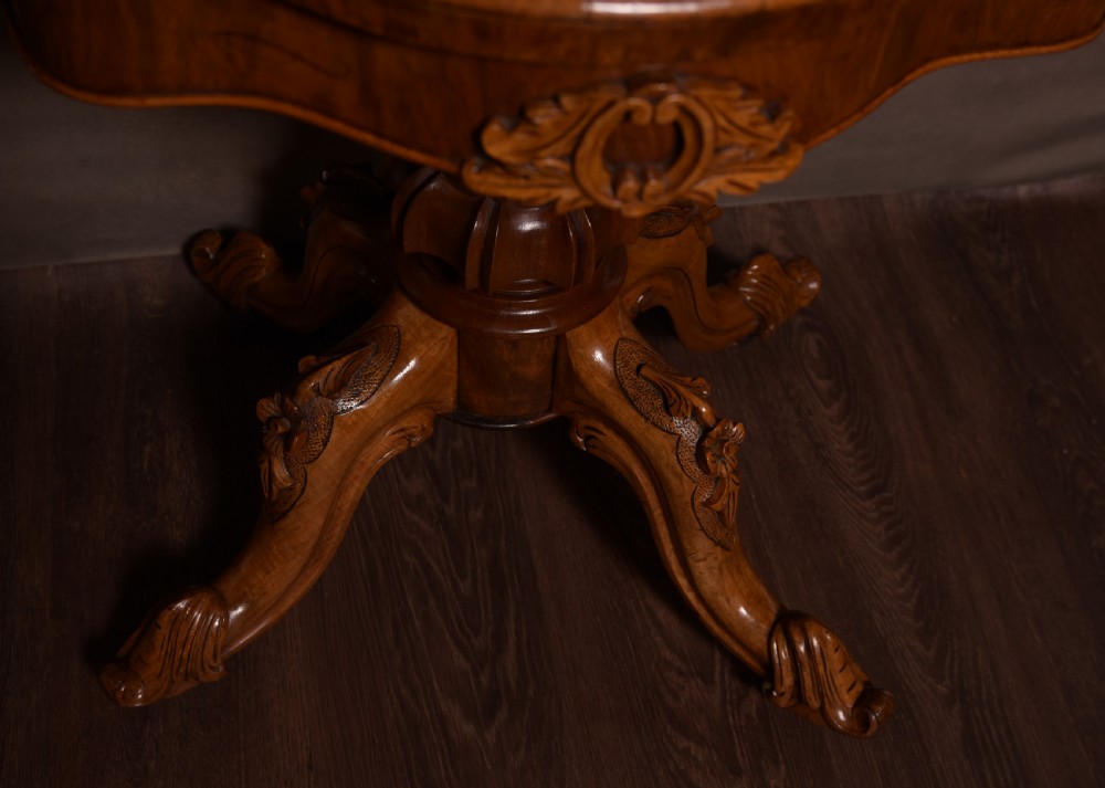 Stunning Victorian Burr Walnut Card Table View IV
