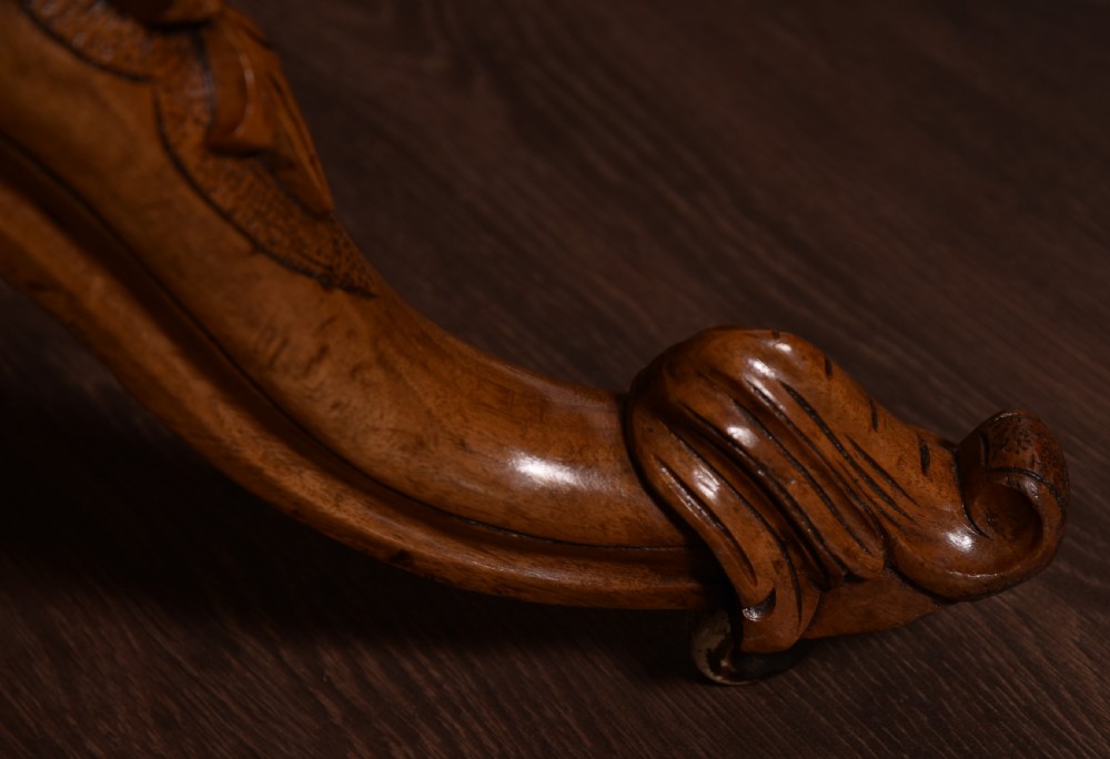 Stunning Victorian Burr Walnut Card Table View XI