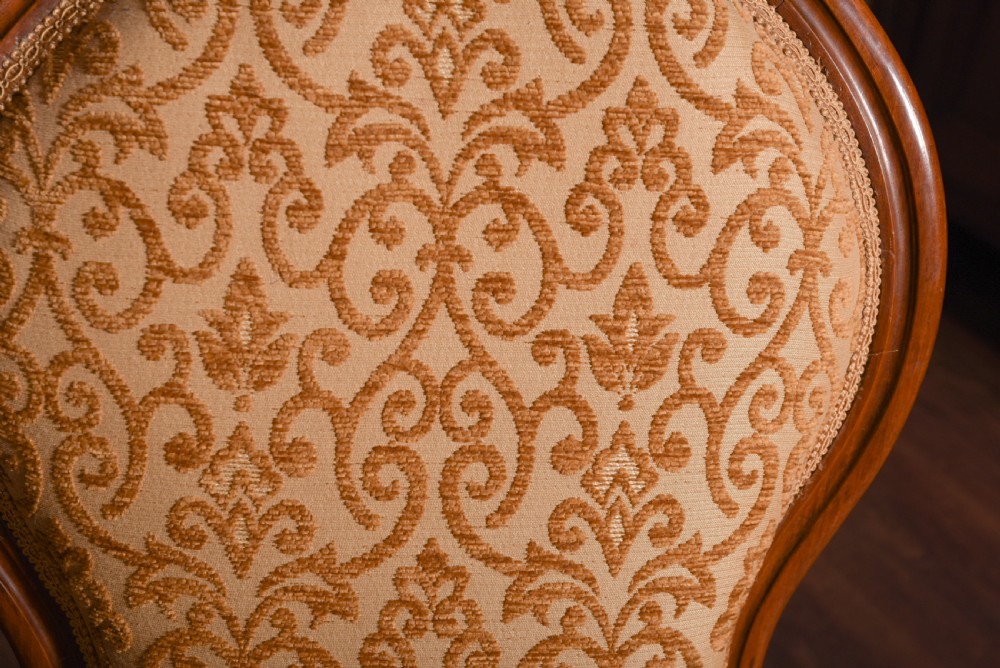 Victorian Walnut spoon back nursing chair  View III