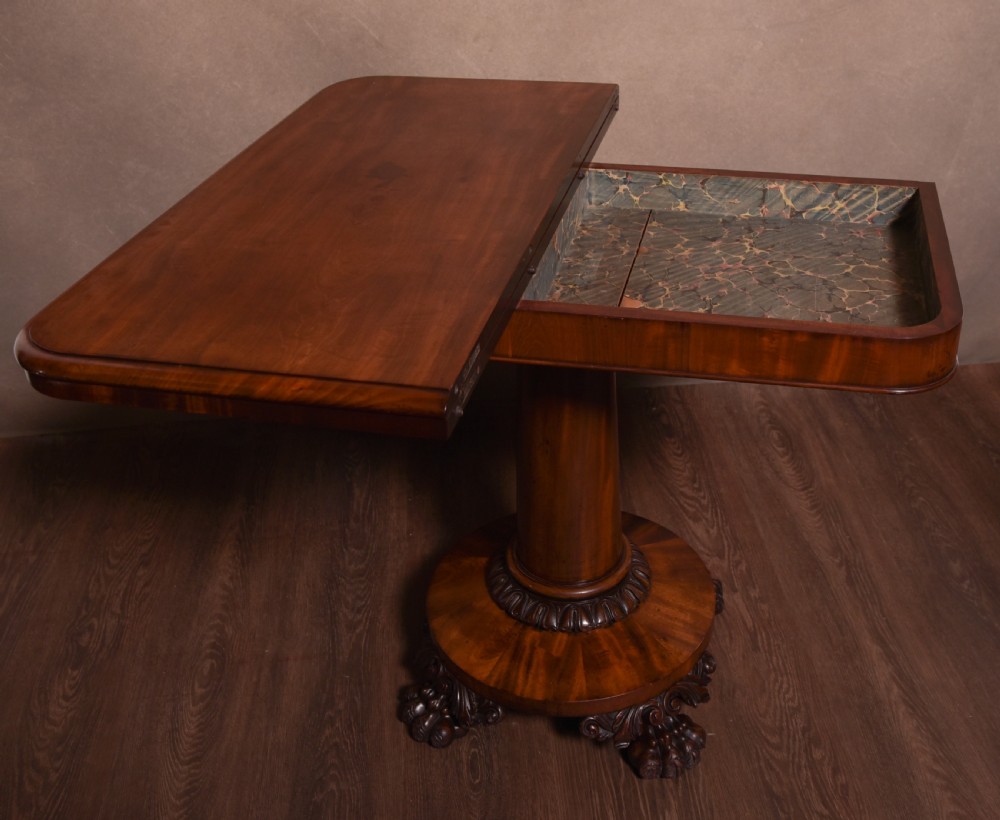Fabulous Mahogany  William the 4th fold over tea table View VI
