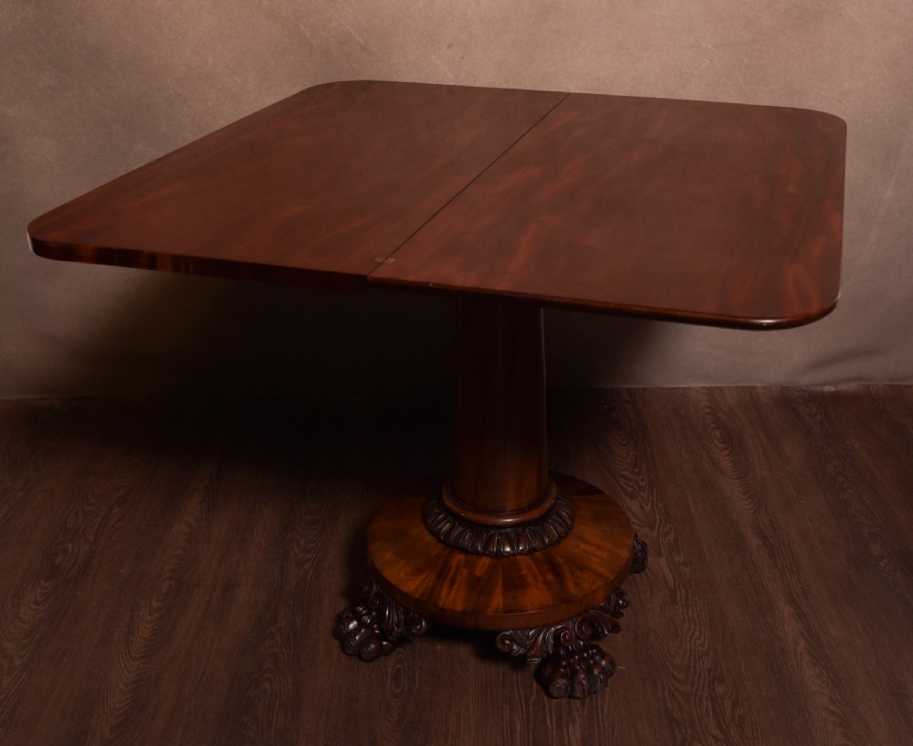 Fabulous Mahogany  William the 4th fold over tea table View VIII