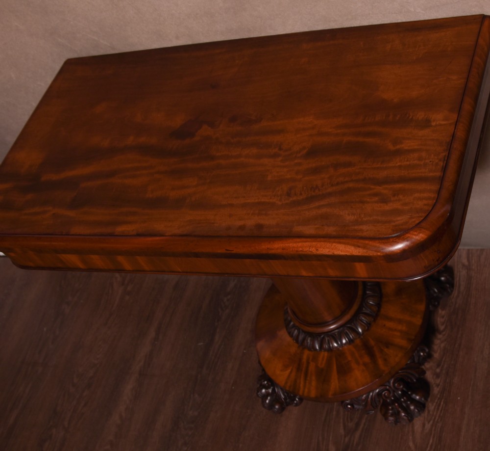 Fabulous Mahogany  William the 4th fold over tea table View XI
