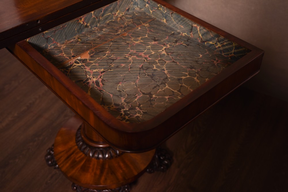 Fabulous Mahogany  William the 4th fold over tea table View XII