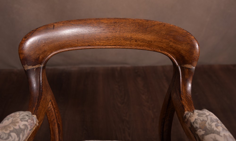 Set of 9 Victorian oak spook back chairs  View XIII
