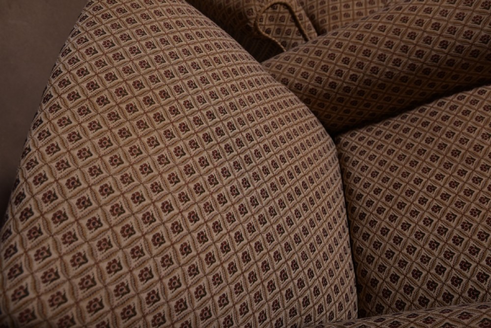 Handsome pair of Victorian upholstered arm chairs  View III