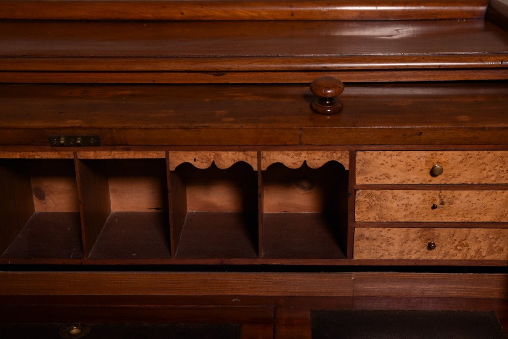 Impressive Victorian Mahogany cylinder pedestal  Writing desk View X