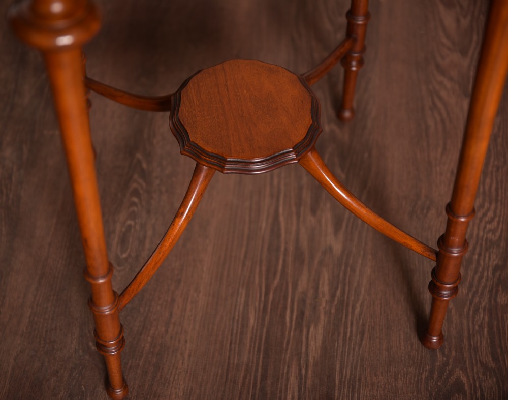 Elegant Edwardian Walnut occasional table View IV