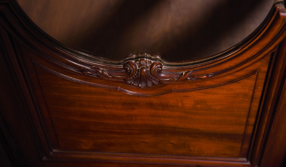 Exhibition Quality Edwardian breakfront Mahogany Wardrobe   View V
