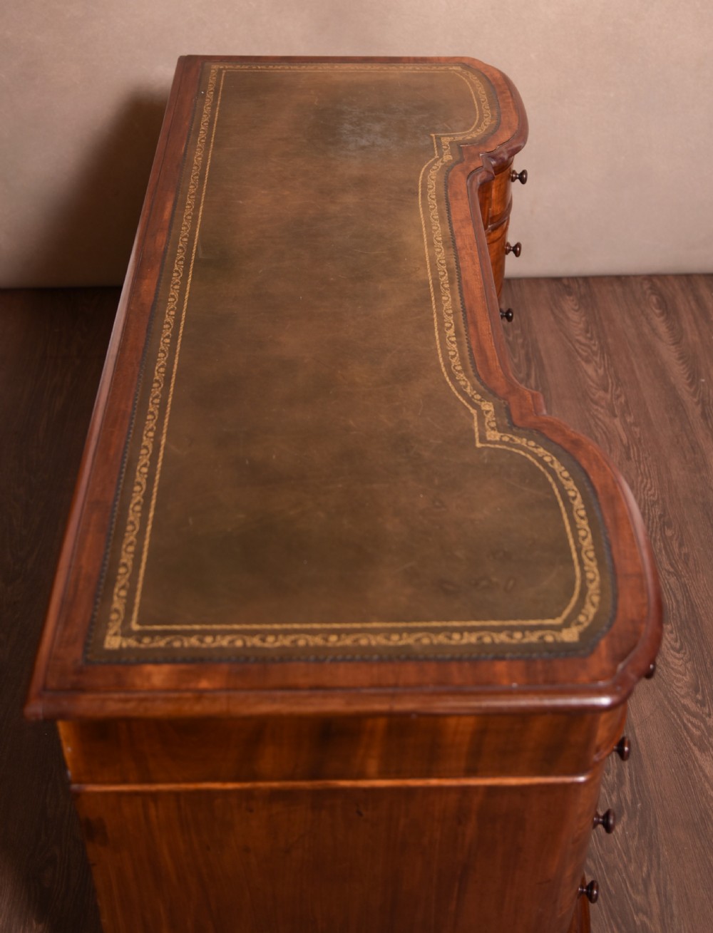 Superb Victorian Mahogany pedestal desk  View XX