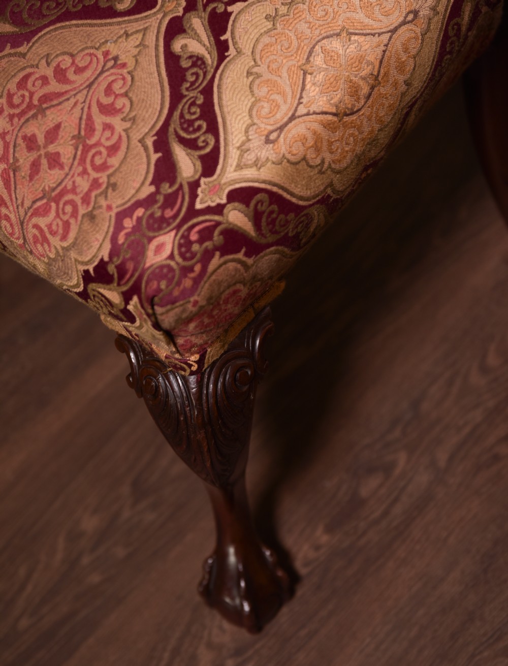 Stunning set 8 Chippendale style mahogany dining chairs View VI