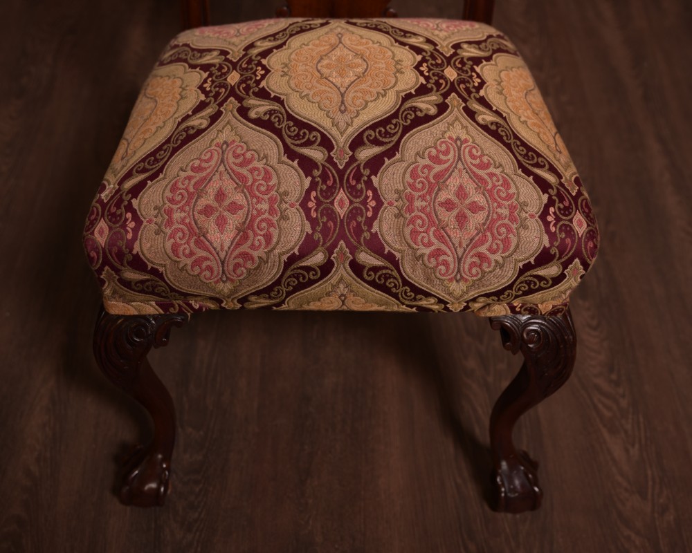 Stunning set 8 Chippendale style mahogany dining chairs View XIV