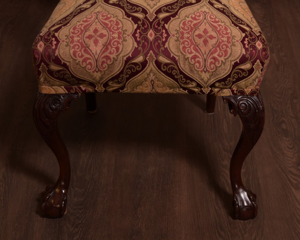 Stunning set 8 Chippendale style mahogany dining chairs View XVI
