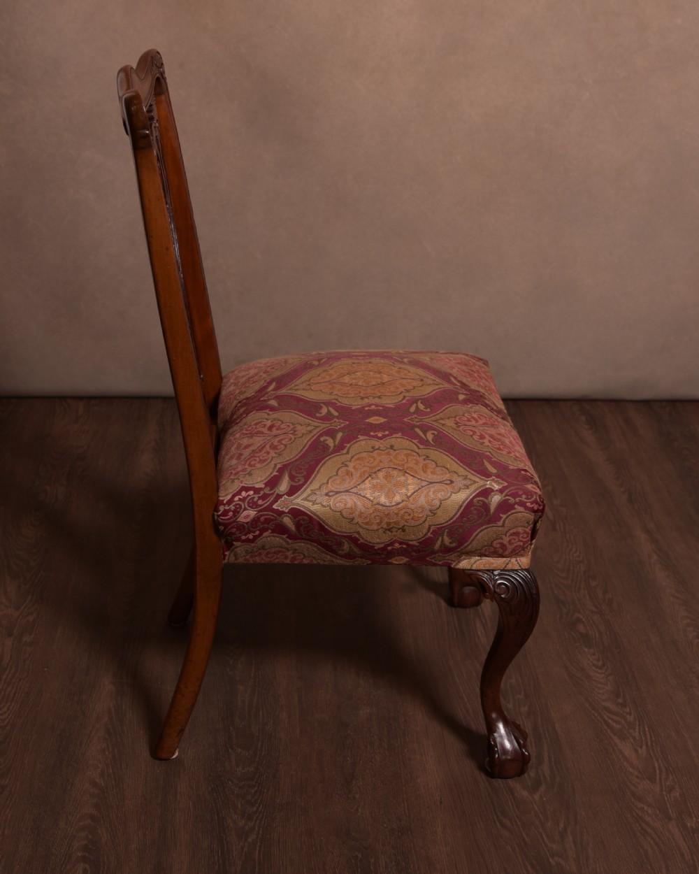 Stunning set 8 Chippendale style mahogany dining chairs View XIX