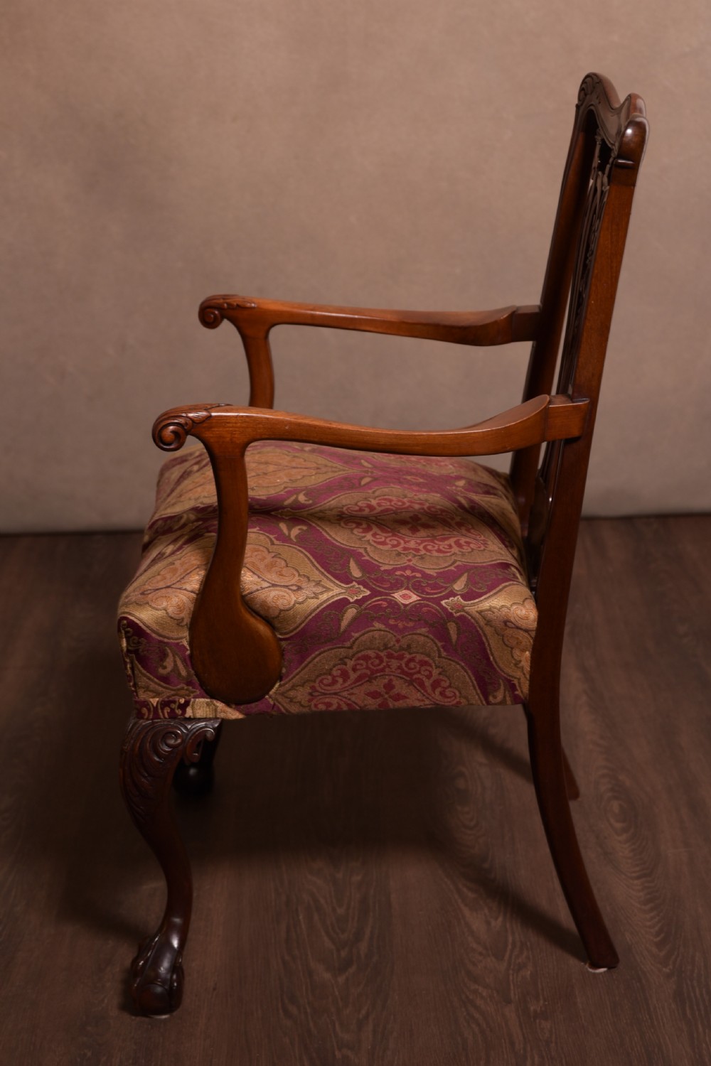 Stunning set 8 Chippendale style mahogany dining chairs View XXII