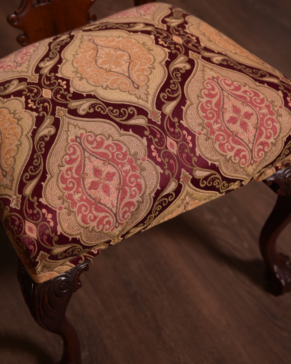 Stunning set 8 Chippendale style mahogany dining chairs View XXIV