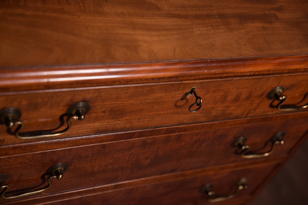 Neat 19th century Mahogany 4 drawer chest View IV
