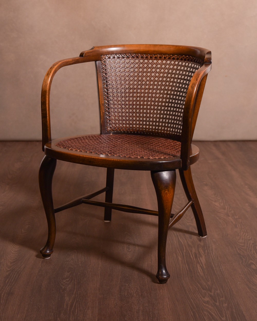 Edwardian Bergere arm chair 