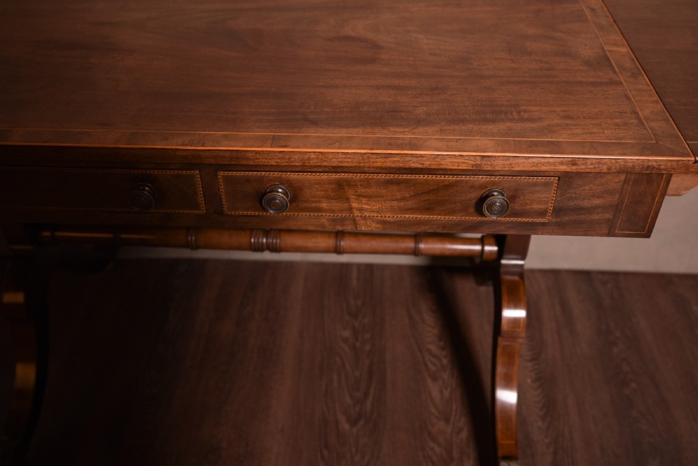 19th Century Inlaid Mahogany Sofa Table  View VIII
