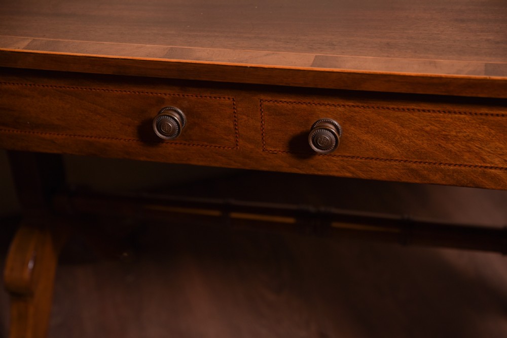 19th Century Inlaid Mahogany Sofa Table  View XIII