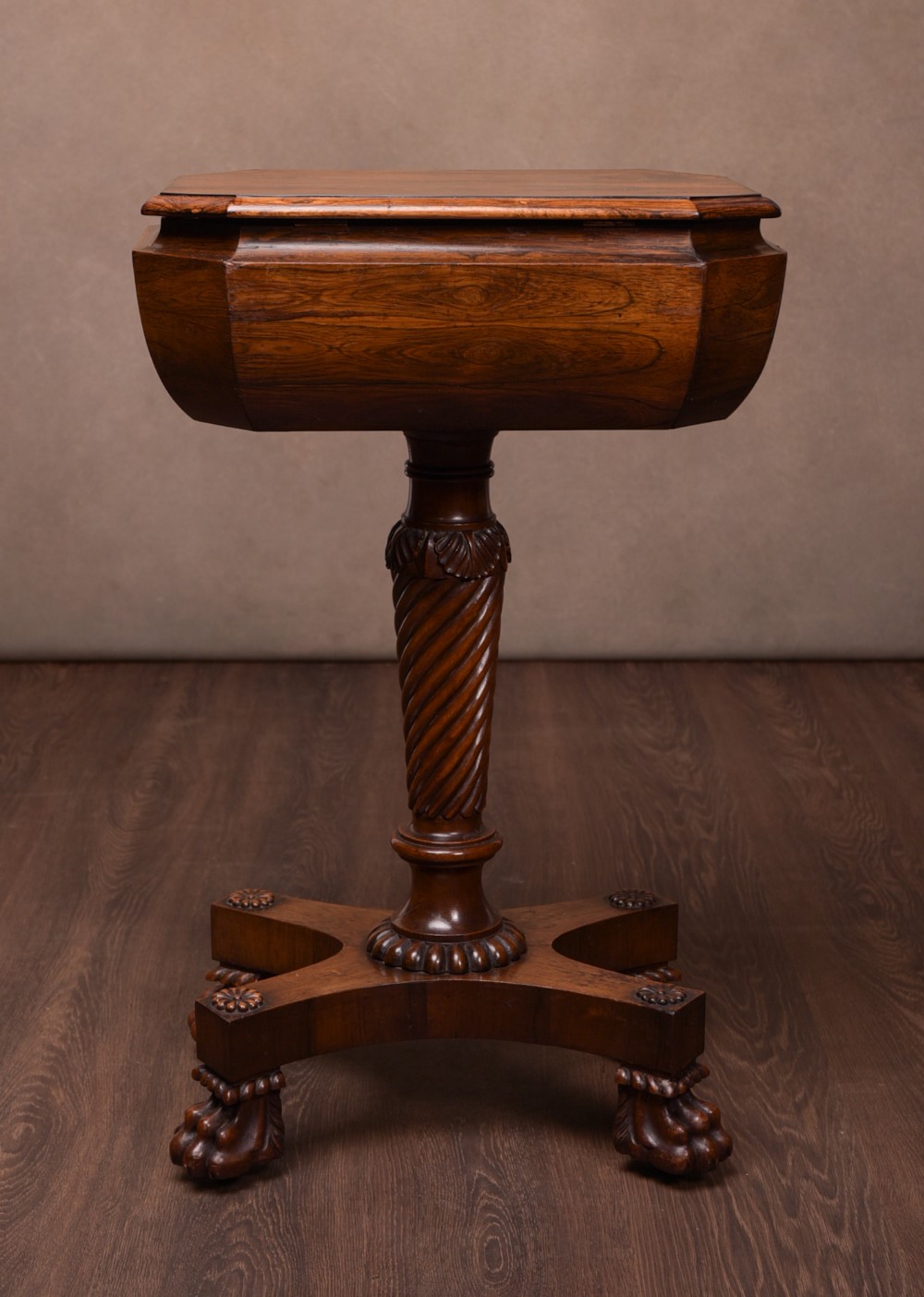 Stunning William IV Rosewood teapoy