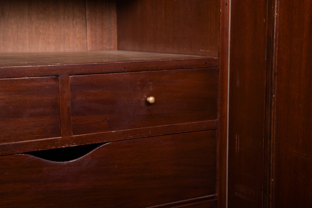 Neat Edwardian flame mahogany wardrobe View VII