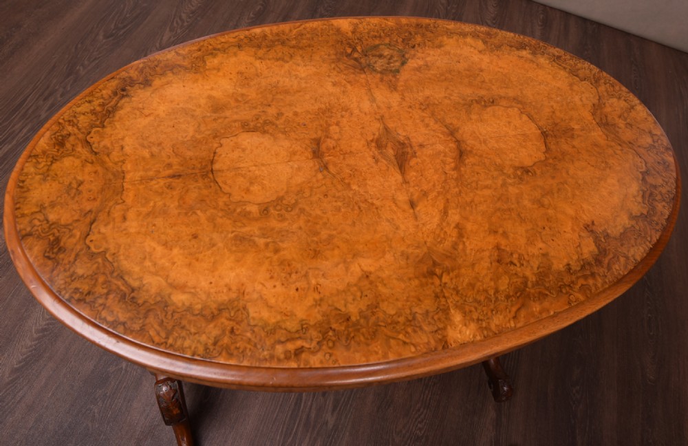 Victorian Burr Walnut Side Table 
