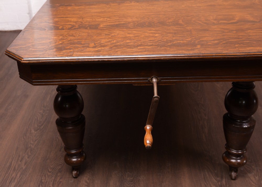 Late Victorian Oak Extending  dining table View III