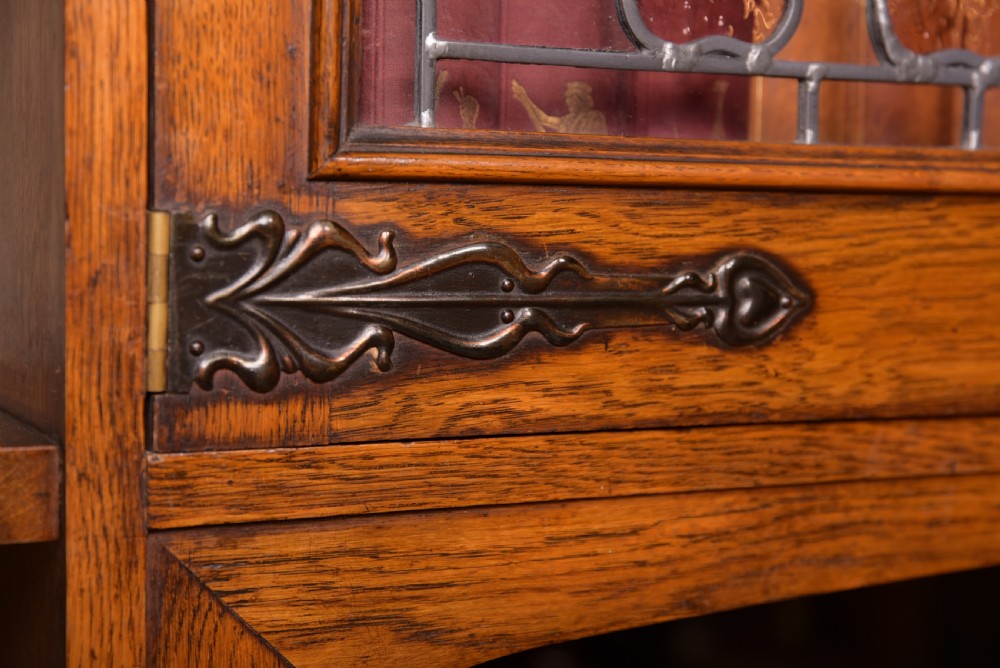 Fantastic Oak Art Nouveau Bookcase View III