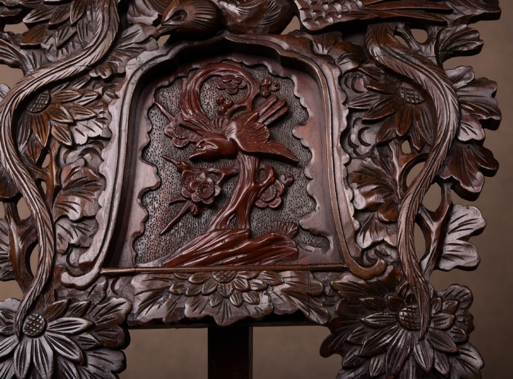19th Century Japanese Carved folding Easel View II