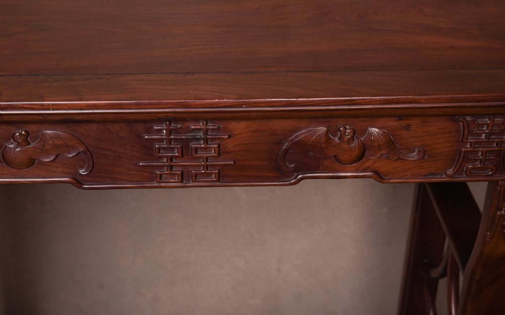 Chinese Carved Side Console Table View XI