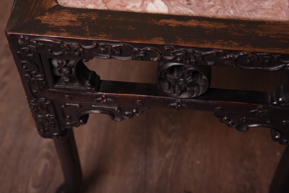 Chinese Carved side table View V